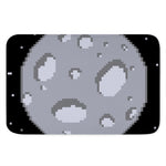 8-Bit Pixel Moon Print Indoor Door Mat