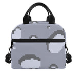 8-Bit Pixel Moon Print Insulated Lunch Bag