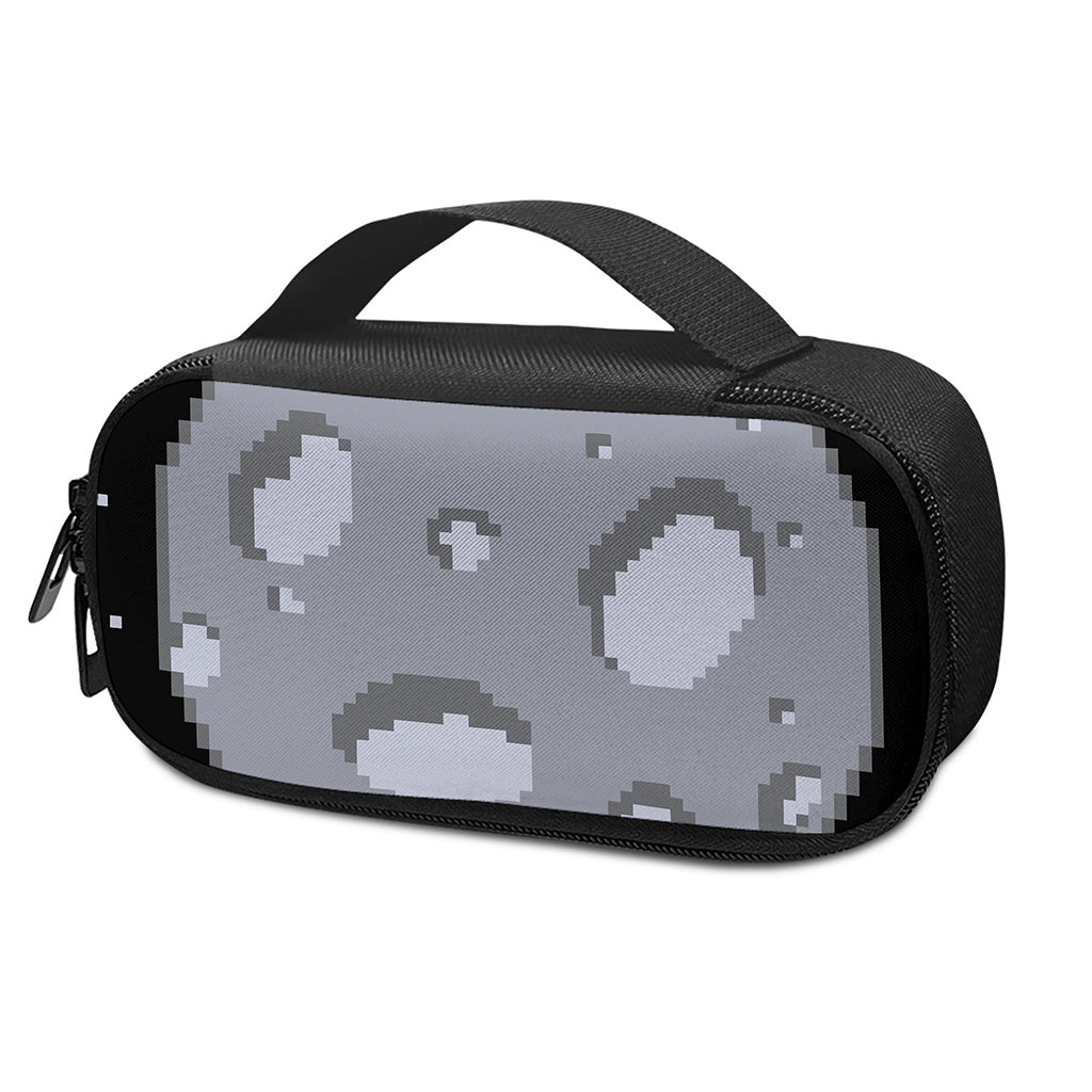 8-Bit Pixel Moon Print Insulin Cooler Travel Case