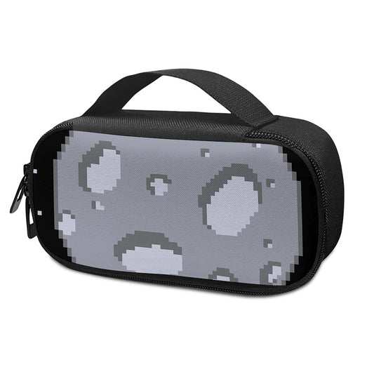 8-Bit Pixel Moon Print Insulin Cooler Travel Case
