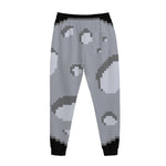 8-Bit Pixel Moon Print Jogger Pants