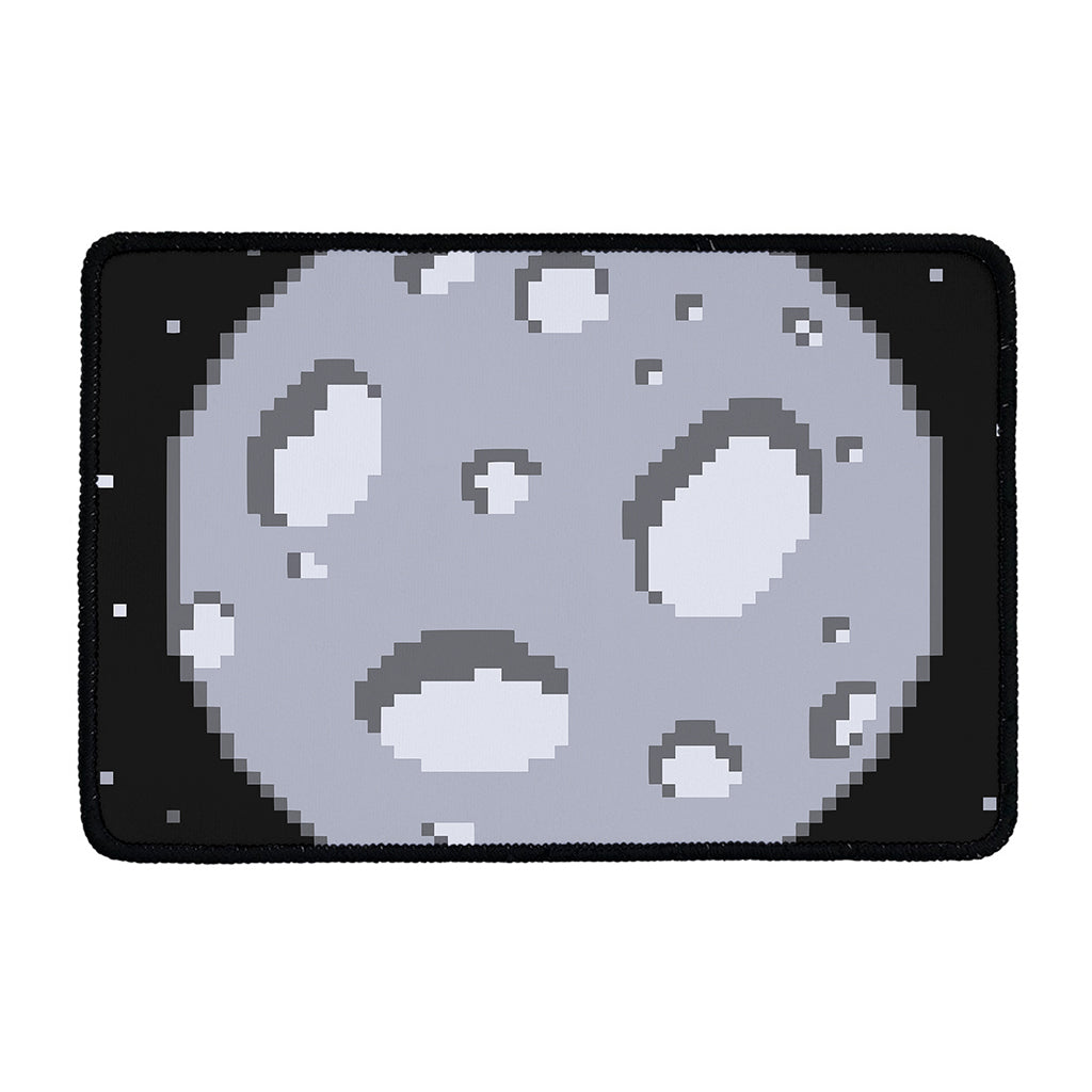 8-Bit Pixel Moon Print Kitchen Mat