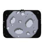 8-Bit Pixel Moon Print Laptop Sleeve