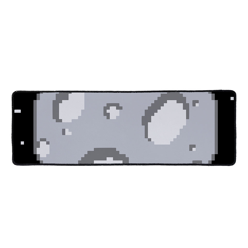 8-Bit Pixel Moon Print Long Kitchen Mat