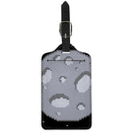8-Bit Pixel Moon Print Luggage Tag
