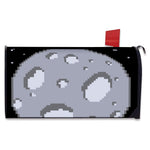 8-Bit Pixel Moon Print Mailbox Cover