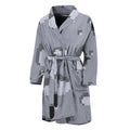 8-Bit Pixel Moon Print Men's Bathrobe
