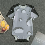 8-Bit Pixel Moon Print Men's Bodysuit