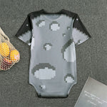 8-Bit Pixel Moon Print Men's Bodysuit