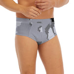 8-Bit Pixel Moon Print Men's Briefs