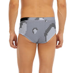 8-Bit Pixel Moon Print Men's Briefs
