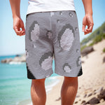 8-Bit Pixel Moon Print Men's Cargo Shorts