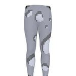 8-Bit Pixel Moon Print Men's leggings