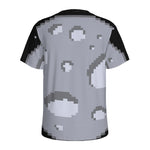 8-Bit Pixel Moon Print Men's Sports T-Shirt