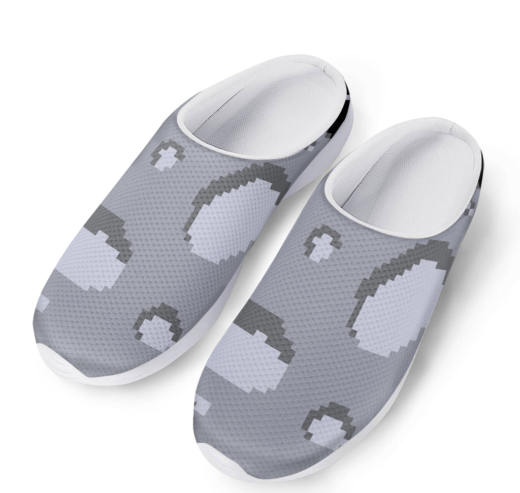 8-Bit Pixel Moon Print Mesh Casual Shoes