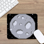 8-Bit Pixel Moon Print Mouse Pad