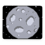 8-Bit Pixel Moon Print Mouse Pad