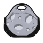 8-Bit Pixel Moon Print Neoprene Lunch Bag