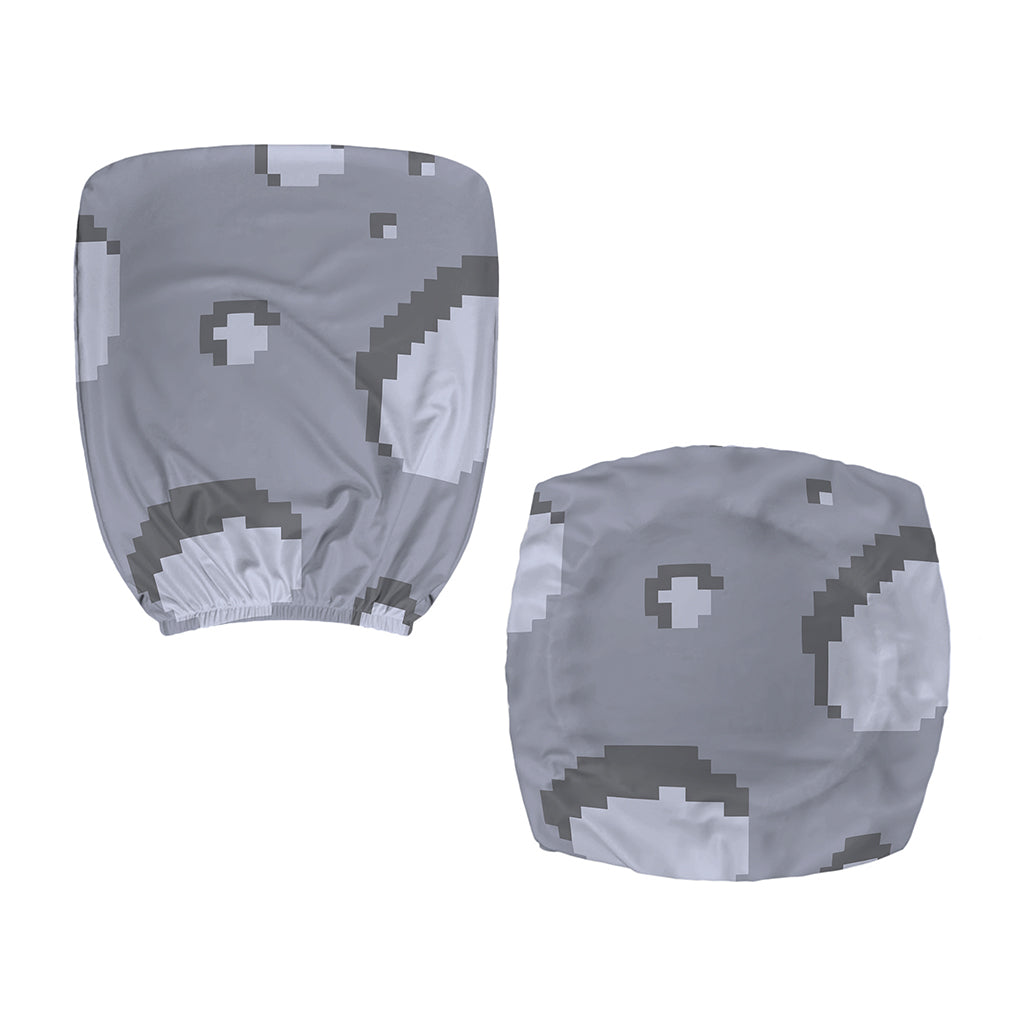 8-Bit Pixel Moon Print Office Chair Cover