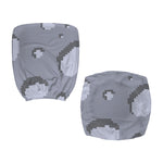 8-Bit Pixel Moon Print Office Chair Cover