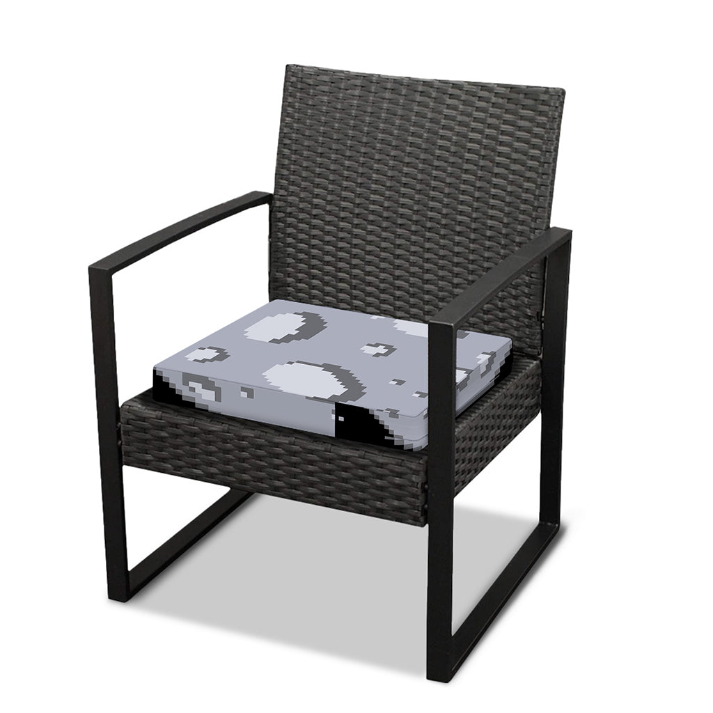 8-Bit Pixel Moon Print Outdoor Seat Cushion Cover