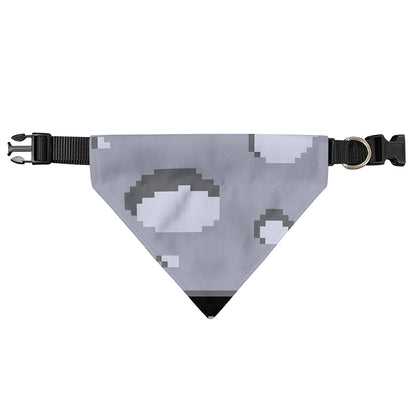8-Bit Pixel Moon Print Over The Collar Dog Bandana