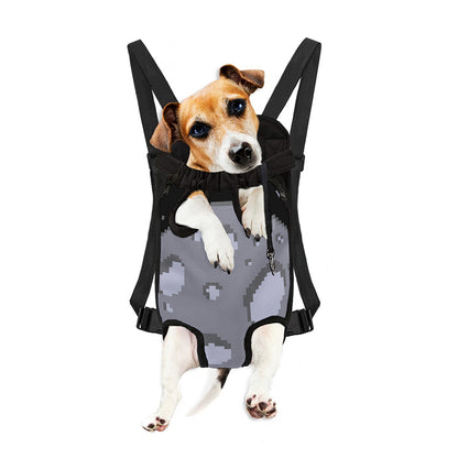 8-Bit Pixel Moon Print Pet Carrier Backpack