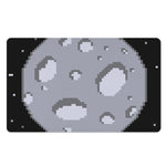 8-Bit Pixel Moon Print Polyester Doormat