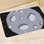 8-Bit Pixel Moon Print Polyester Doormat
