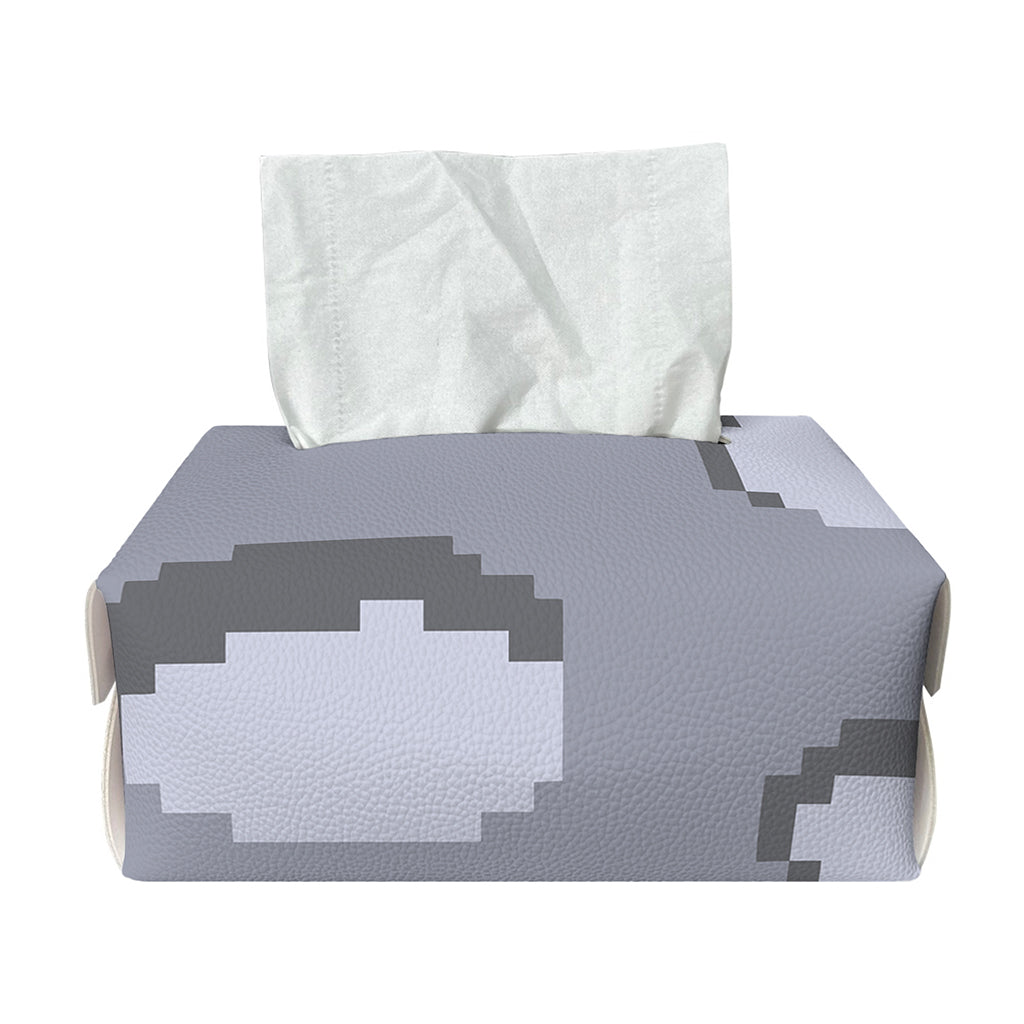 8-Bit Pixel Moon Print Rectangle Tissue Box Cover