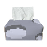 8-Bit Pixel Moon Print Rectangle Tissue Box Cover