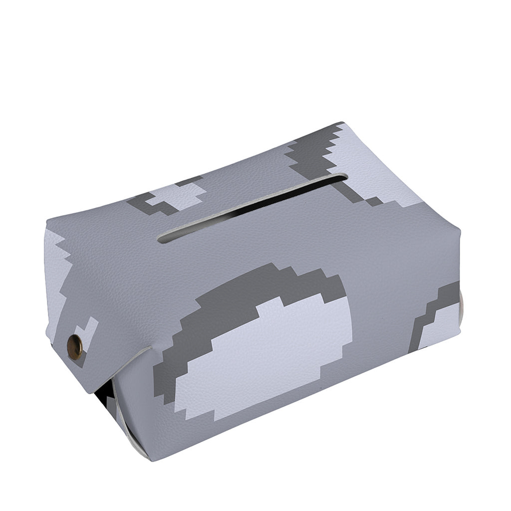 8-Bit Pixel Moon Print Rectangle Tissue Box Cover
