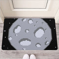 8-Bit Pixel Moon Print Rubber Doormat