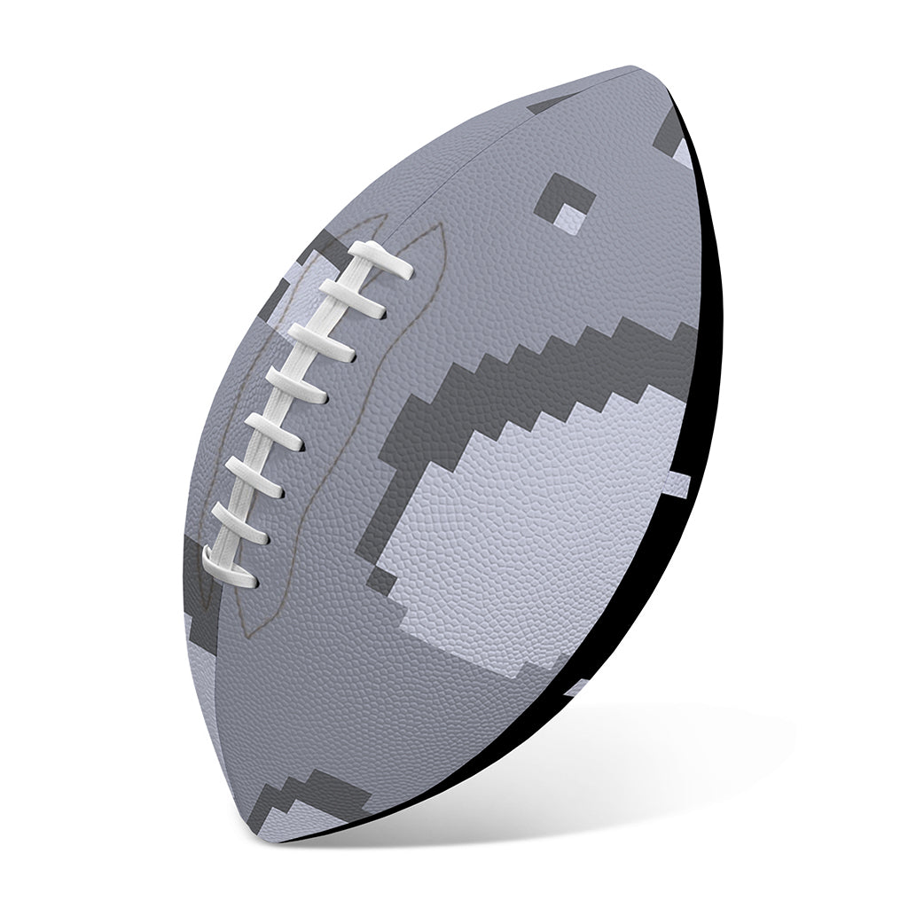 8-Bit Pixel Moon Print Rugby Ball