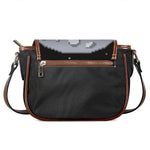 8-Bit Pixel Moon Print Saddle Bag