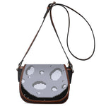 8-Bit Pixel Moon Print Saddle Bag