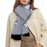 8-Bit Pixel Moon Print Scarf
