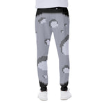 8-Bit Pixel Moon Print Scuba Joggers