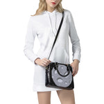 8-Bit Pixel Moon Print Shoulder Handbag