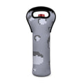 8-Bit Pixel Moon Print Single Neoprene Wine Tote