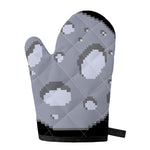 8-Bit Pixel Moon Print Single Oven Mitt