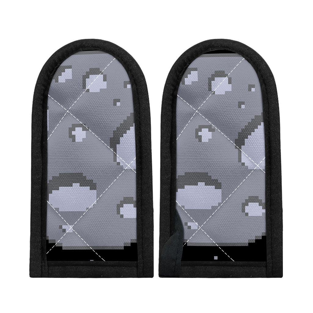 8-Bit Pixel Moon Print Skillet Handle Cover