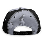 8-Bit Pixel Moon Print Snapback Cap