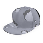 8-Bit Pixel Moon Print Snapback Cap