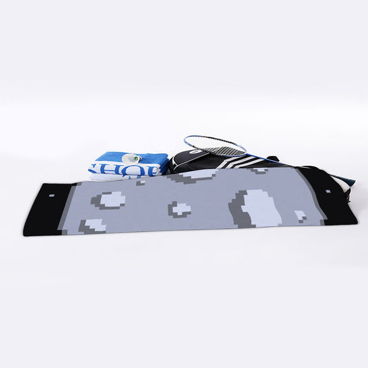 8-Bit Pixel Moon Print Sports Towel