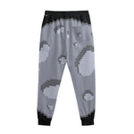 8-Bit Pixel Moon Print Sweatpants
