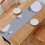 8-Bit Pixel Moon Print Table Runner