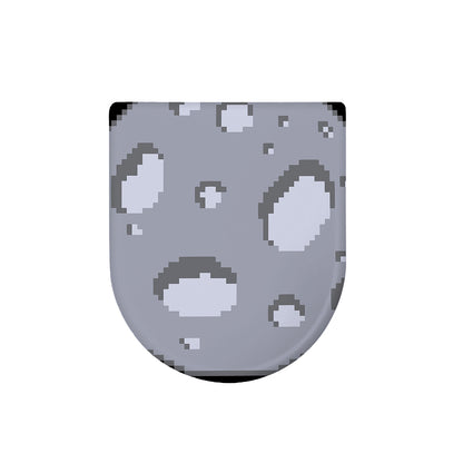 8-Bit Pixel Moon Print Toilet Lid Cover