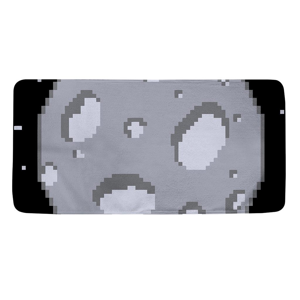 8-Bit Pixel Moon Print Towel
