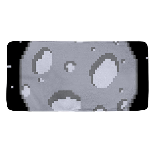 8-Bit Pixel Moon Print Towel
